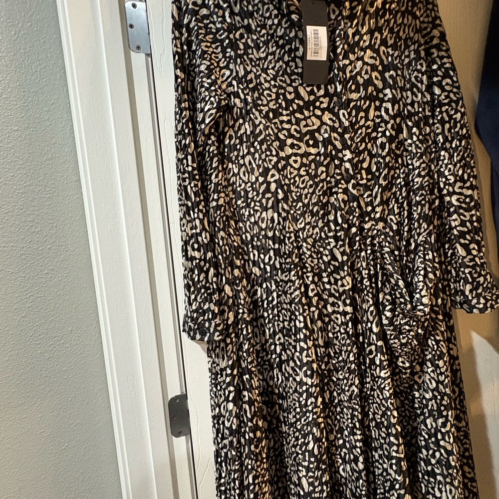 Leopard Print Midi Dress